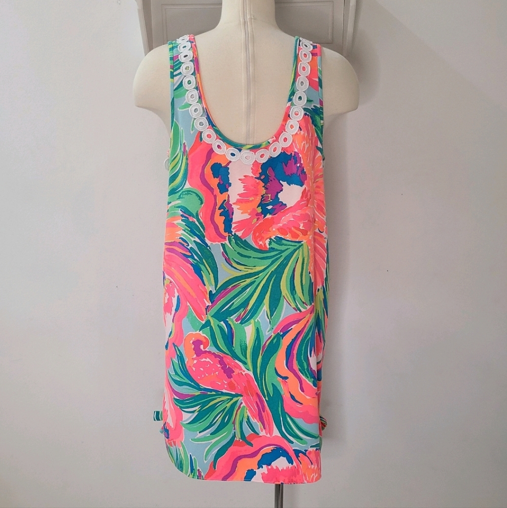 Lilly Pulitzer Stella Sleeveless Shift Dress in Serene Multi Paradise Bound Sz 6 - Picture 7 of 14
